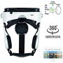 VR Headset Virtual Reality Headset 3D Glasses with 120°FOV, Anti-Blue-Light Lenses, Stereo Headset, for All Smartphones with Length Below 6.3 inch Such as iPhone & Samsung HTC HP LG etc.