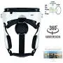 VR Headset Virtual Reality Headset 3D Glasses with 120°FOV, Anti-Blue-Light Lenses, Stereo Headset, for All Smartphones with Length Below 6.3 inch Such as iPhone & Samsung HTC HP LG etc.