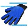 Hilltop Products 1 Pair - Dog, Cat, Pet Grooming Gloves - Easy Pet Hair Remover Mitts. Fiver Fingers Gloves Massage Tool