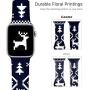 Kaome Floral Bands Compatible with App le Watch Band 38mm 40mm, Soft Silicone Fadeless Pattern Printed Replacement Strap Bands for Women, Compatible with iWatch Series 5/4/3/2/1, S/M