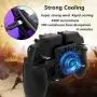 [The Latest Version] Mobile Game Controller 4 Trigger with 4000mAh Power Bank Cooling Fan for PUBG/Call of Duty/Fotnite [6 Finger Operation] L1R1 L2R2 Gamepad Trigger for 4.7-6.5&quot iOS Android Phone