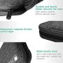 HCFGS Electronic Organizer Travel Accessories Cable Bag,Waterproof Universal Cable Storage Bag for USB Cable Cord, Flash Drive, Charger, Mobile Phone, Hard Drive, SD Card,PowerBank (Black)