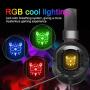 Gaming Headset, MMUSC Stereo Headphones for Laptop, Tablet, PS4, PC, Xbox One Controller, Noise Cancelling Over Ear Headset with Mic, LED Light, Bass Surround