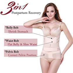 TiRain 3 in 1 Postpartum Belly Support Recovery Belly/Waist/Pelvis Belt Postpartum Belly Wrap Band