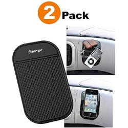 Insten [2-Pack] Anti-Slip Car Dash Sticky Gel Pad Non-Slip Universal Mount Holder Mat 5.7" x 3.5" Compatible with Keychain Cell Phone iPhone 11/11 Pro/11 Pro Max/X/XS/XS Max/XR/8/7 + S9 S10/S10+/S10e