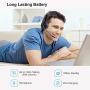 Bluetooth Headphones with Microphone, YAMAY Bluetooth Headset Wireless Headphones on Ear with Noise Cancelling Boom Mic Mute Key Clear Sound, Foldable Headset for Cell Phones PC Tablet Home Office