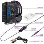 Updated Gaming Headphones,SADES SA930 Wired 3.5mm Stereo Sound Computer Gaming Headset with Microphone,Noise Isolating Volume Control for Pc/Mac/Ps4/Phone/Tablet(Black Purple)
