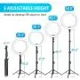 Yesker 10.2" Selfie Ring Light Dimmable with Tripod Stand Cell Phone Holder Mini Led Camera Ringlight for Live Streaming Makeup YouTube Video Photography Compatible iPhone Android Remote Control Yesker 10.2" Selfie Ring Light Dimmable with Tripod Stand Cell Phone Holder Mini Led Camera Ringlight for Live Streaming Makeup YouTube Video Photography Compatible iPhone Android Remote Control