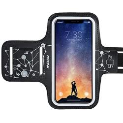 Mpow Phone Armband for Running, Phone Armband for iPhone 11 Pro 11 XR XS X 8 7 6 6S, Samsung Galaxy S9 S8 S7[Up to 6.1], with Headphone Slot Key Slot for Running Exercise, Starry Sky Pattern