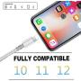 Lightning Cable, MAILAIZ iPhone Charger 3pack 6ft Extra Long Nylon Braided Cables Syncing and Fast Charging Cord Compatible with iPhone XS MAX/XR/XS/X/8/7/Plus/6S/6/SE/5S/5C/iPad