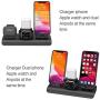 Wireless Charger for iPhone, Wireless Charging Stand for AirPods and Apple Watch, 4 in 1 Apple Charging Station Qi 7.5 W/10W Fast Charging Pad Compatible with iPhone 11/11 Pro/8/8 Plus/Xs MAX/XS/XR