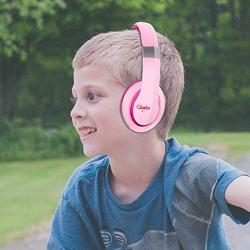 Elecder i41 Kids Headphones, Headphones for Kids Children Girls Boys Teens Foldable Adjustable On Ear Headphones with 3.5mm Jack for iPad Cellphones Computer MP3/4 Kindle Airplane School Pink/Purple