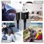 iPhone Charger, MFi Certified Lightning Cable 3 Pack 10FT Extra Long Nylon Braided USB Charging & Syncing Cord Compatible with iPhone 11/11Pro/XS/XR/X/8/8 Plus/7/7Plus/6S/6/iPad/Nano(Blue Black)