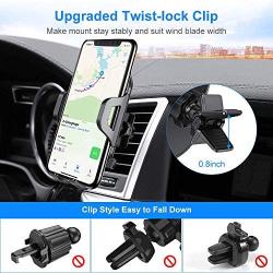 Phone Car Holder Mount - RAXFLY Windshield/Air Vent/Dashboard Cell Car Phone Holder for Car 360 Degree Rotation Universal Suction Mount Stand Compatible with iPhone 11 Samsung S20 Plus All Smartphones