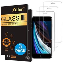 Ailun Screen Protector for Apple iPhone SE 2020 2nd Generation, iPhone 8,7,6s,6, 4.7-Inch,[3 Pack] 2.5D Edge Tempered Glass 0.25mm,Case Friendly