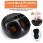 RENPHO Foot Massager Machine with Heat and Remote, Shiatsu Deep Kneading, Multi-Level Settings, Delivers Relief for Tired Muscles and Plantar Fasciitis, Fits feet up to Men Size 12