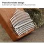 Kalimba 17 Key, Thumb Piano, Solid Finger Piano Mahogany Body, Set of 5 -Tuning hammer, Study instruction, Tune and color stickers, Portable piano bag, Packing case Butterfly pattern