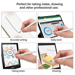 Digiroot Universal Stylus(2Pcs), Magnetic Disc Stylus Pen 2019 Updated Touch Capacitive Screen Pens for Apple/iPhone/Ipad/Microsoft/Surface with 3 Replacement Tips - (Black/White)