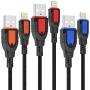 iPhone Charger Cable 10FT, 3Pack 10FT/3M Lightning Cable Durable Nylon Braided Fast iPhone Charging Cable Cord Compatible with iPhone 11 Pro Max XS XR X 8 7 6 Plus 5, iPad, IOS