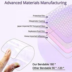 QHOHQ 3 Pack Screen Protector for Samsung Galaxy A51/Galaxy A51 5G with 2 Pack Camera Lens Protector,Tempered Glass Film, [9H Hardness] - HD - [2.5D Edge] - [Anti-Fingerprint] - [Anti-Scratch]