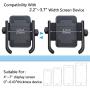 Bike & Motorcycle Phone Mount, Adjustable Anti Shake Metal Bicycle Motorcycle Phone Holder for iPhone X/XR/XS/8/7/6 Plus Samsung Galaxy S9/S8/S7/S6 GPS, Holds Devices up to 3.7" Width (Black)