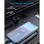 Worsors Car Charger, Dual USB 4.8A/24W Compatible for Apple iPhone 11/Pro/Max/XS/XR/X/8 Plus/8/7/6S/6/5S/5C, iPad, Mini All Metal Flush Fit Car Adapter with 2 Pack 3.3ft Fast Charging Braided Cable