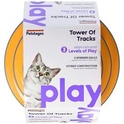 Petstages Cat Tracks Cat Toy - Fun Levels of Interactive Play - Circle Track with Moving Balls Satisfies Kitty’s Hunting, Chasing & Exercising Needs