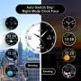 Tinwoo Smart Watch for Android / iOS Phones, Support Wireless Charging, Bluetooth Health Tracker with Heart Rate Monitor, Digital Smartwatch for Women Men, 5ATM Waterproof (TPU Band Black)