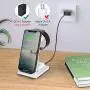 Wireless Charger Stand 3 in 1 Wireless Charging Station for Apple Watch 5/4/3/2/1 Airpods 2/ Pro Premium Qi-Certified Fast Cordless Charger for iPhone 11/Xs/X Max/XR/X/8/8Plus/Samsung S9/Note9-White