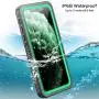 Vapesoon iPhone 11 Waterproof Case, Built-in Screen Protector 360 Full-Body Protection Clear Call Quality Heavy Duty Waterproof Shockproof Cover Case for iPhone 11 2019(6.1 Inch)-Black/Green Vapesoon iPhone 11 Waterproof Case, Built-in Screen Protector 360 Full-Body Protection Clear Call Quality Heavy Duty Waterproof Shockproof Cover Case for iPhone 11 2019(6.1 Inch)-Black/Green