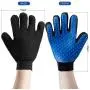 Pet Grooming Glove - Gentle Deshedding Brush Glove - Efficient Pet Hair Remover Mitt - Enhanced Five Finger Design - Perfect for Dogs & Cats with Long & Short Fur - One Pair