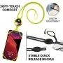 Bone Cell Phone Lanyard Holder, Universal Neck Phone Strap for iPhone 11 Pro Max, Galaxy S Pixel, Smartphone Case Silicone Straps, fits 4&quot to 6.5&quot Adjustable PhoneTie (2nd Gen) - Maru Penguin