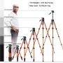 Victiv 72-inch Tall Tripod for Camera, Durable Aluminum Stand Lightweight Monopod for YouTube Videos, Live Webcasts with 2 Quick Release Plates 9.2 lbs Load for Travel and Work - Orange