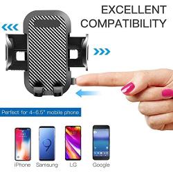 Universal Car Phone Mount Car Phone Holder for Car Dashboard Windshield Air Vent Long Arm Strong Suction Cell Phone Car Mount Compatible with iPhone 11 Pro X XS Max XR Galaxy Note10 S10 (2020, Black)