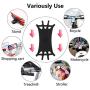 Bike Phone Mount, 360°Rotation Silicone Bicycle Phone Holder, Universal Motorcycle Handlebar Mount Fits for iPhone 11 Pro Max/XR/XS Max/8/7/ 6/6s Plus, Galaxy S20/S9, 4.0"-6.5" Phones (Black)
