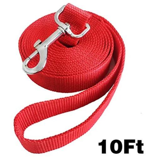 Jackpet 6ft 10ft 30ft Black Long Line Training Dog Leash,for Large,Medium and Small Dogs,Long Dog Lead,for Training,Backyard,Camping,or Play,Great for Parks and Fetch