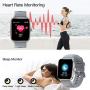 RUNDOING 1.54 inch Full Touch Screen Smart Watch for Android iOS Phones IP68 Waterproof,Fitness Tracker with Sleep/Heart Rate Monitor,Step/Calorie Counter,Smartwatch for Women Men Girls