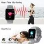 RUNDOING 1.54 inch Full Touch Screen Smart Watch for Android iOS Phones IP68 Waterproof,Fitness Tracker with Sleep/Heart Rate Monitor,Step/Calorie Counter,Smartwatch for Women Men Girls