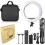 18" Selfie Ring Light with Tripod Stand & Cell Phone Holder for Live Stream/Makeup | Dimmable Mini Floor Table Camera Ringlight for YouTube Video/Photography Compatible with iPhone Android 18" Selfie Ring Light with Tripod Stand & Cell Phone Holder for Live Stream/Makeup | Dimmable Mini Floor Table Camera Ringlight for YouTube Video/Photography Compatible with iPhone Android