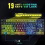 RGB Gaming Keyboard and Mouse Combo, CHONCHOW TKL Compact 87 Keys Backlit Small Computer Keyboard with Gaming Mouse, USB Wired Set for PC PS4 Xbox Laptop