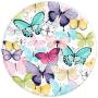 Cute Butterflies White Pink Yellow Teal Purple Black Design PopSockets Grip and Stand for Phones and Tablets