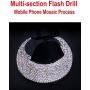 Forala Bling Bling Car Phone Mount with One More Air Vent Base Crystal Cell Phone Holder Universal Fit for Dashboard,Windshield and Air Vent