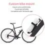 Portable Air Compressor Mini Inflator Electric Pump for Car Bike Tires Shock Rechargeable Li-Ion Battery 150PSI Power Bank Ergonomic and Sleek Design Digital LCD, LED Emergency Light A2 (white)