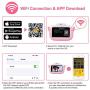 Kids Camera for Girls Gifts Kids Digital Camera Children Selfie Toy Camera, 3.0 Inch Touch Screen Toddler Camera Kids Camcorder Video Recorder with 32G TF Card, Pink