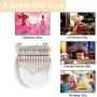 Kalimba Thumb Piano 17 Keys, Portable Crystal Acrylic Made Artwork Finger Piano with EVA Waterproof Hard Protective Case, Gift for Kids Adult Beginners