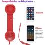 Cell Phone Handset,Retro Telephone Handset Anti Radiation Receivers 3.5MM for iPhone iPad,Mobile Phones,Computer Black (Red)