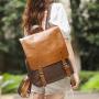 Zebella Womens Leather Backpack Vintage Laptop Brown Backpack Faux Leather Travel Daypack College School Bookbag for Women, Girls & Students