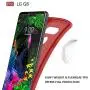 LG G8 ThinQ Case,LG G8 Case, Sucnakp TPU Shock Absorption Cell Phone Cases Technology Raised Bezels Protective Cover for LG G8 Case (Red)
