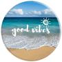 Good Vibes Ocean Themed PopSockets Grip and Stand for Phones and Tablets
