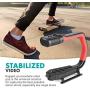 Movo MicRig Extreme Sport Edition - Video Grip Handle with Integrated Stereo Microphone, Windscreen, and Fisheye Lens for iPhone 5, 5C, 5S, 6, 6S, 7, 8, X, XS, XS Max, 11, 11 Pro, Samsung Galaxy Note
